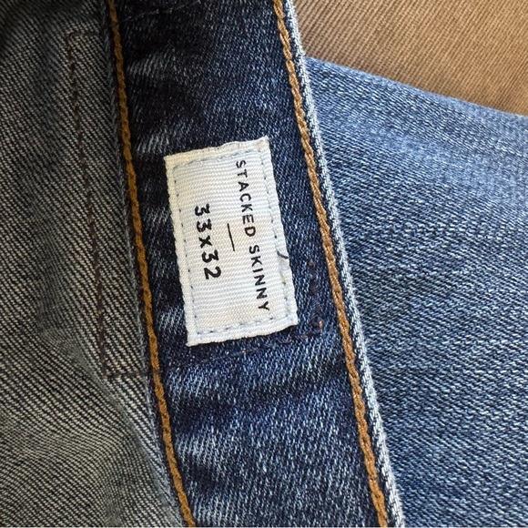 Mens Pacsun Stacked Skinny Dark Wash Jeans 33x32 - Picture 6 of 6